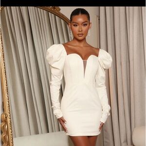 White dress with high quality,